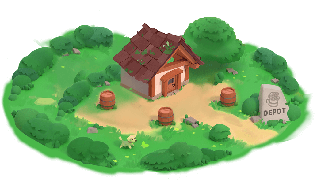 Farm World 初始农舍的官方插画